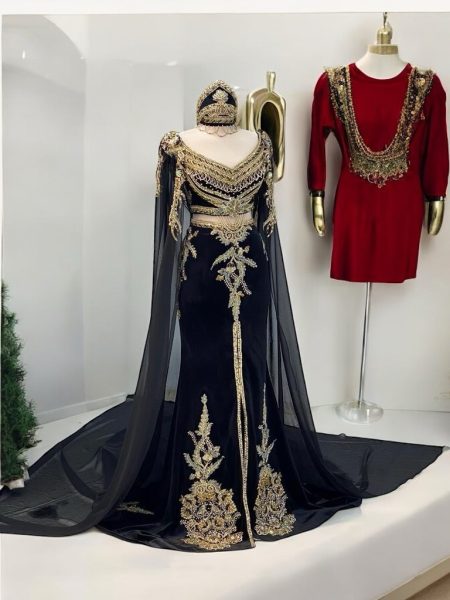 Siyah hint model kaftan