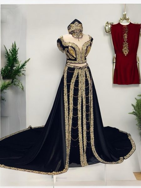 siyah renk hint kaftan