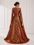 Bordo Gold İşlemeli Osmanlı Bindallı Kaftan Takımı
