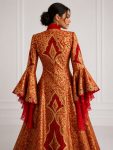 Kırmızı Gold İşlemeli Osmanlı Bindallı Kaftan Takımı