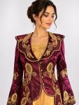 Bordo Gold Nakışlı Osmanlı Kaftanı